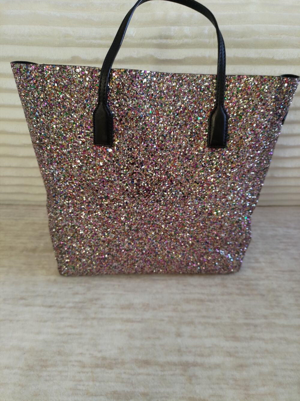 MZ Wallace Glitter Tote Leather Interior